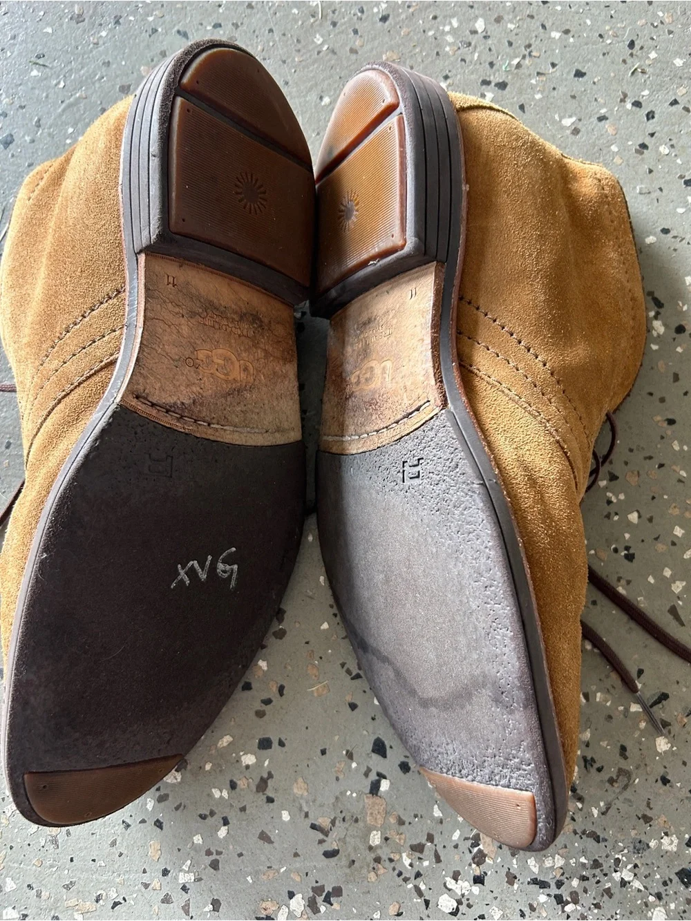 UGG Men's Suede Chukka Boots in Tan with Brown Laces